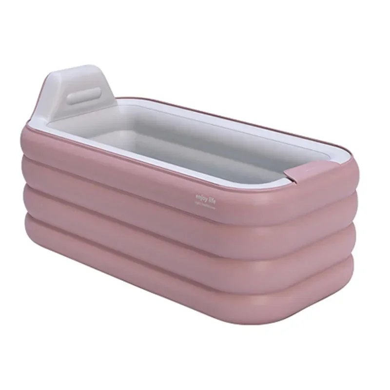 ติดตั้งฟรีอ่างอาบน้ําพับผู้ใหญ่เป็นขนาดใหญ่ Full-Body Home Bath Tub Bath Artifact Inflatable Double Bath Barrel