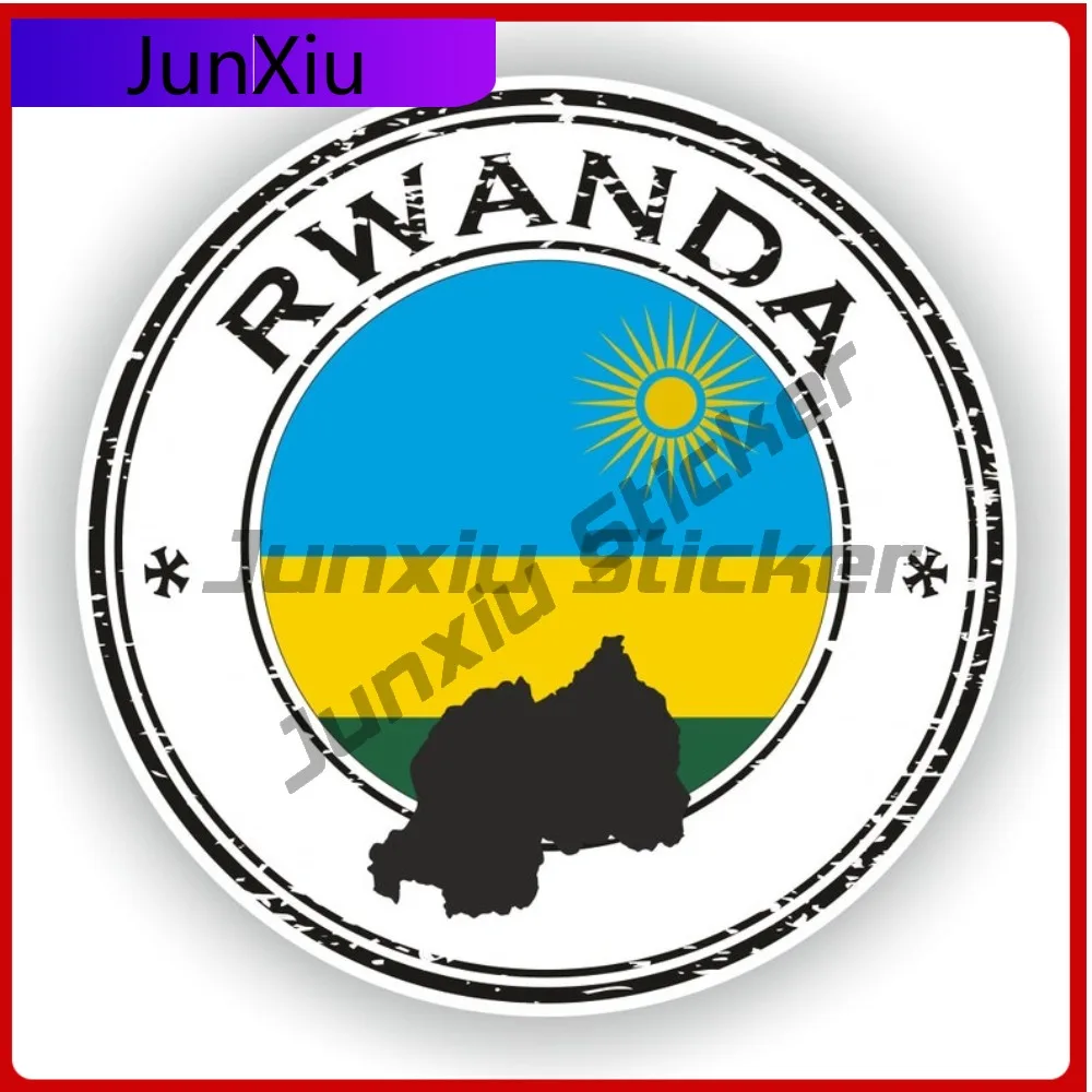 Rwanda Seal Round Flag Personality Auto Styling Detail Applied To Vehicle Exterior Bodywork And Glass With National Emblem