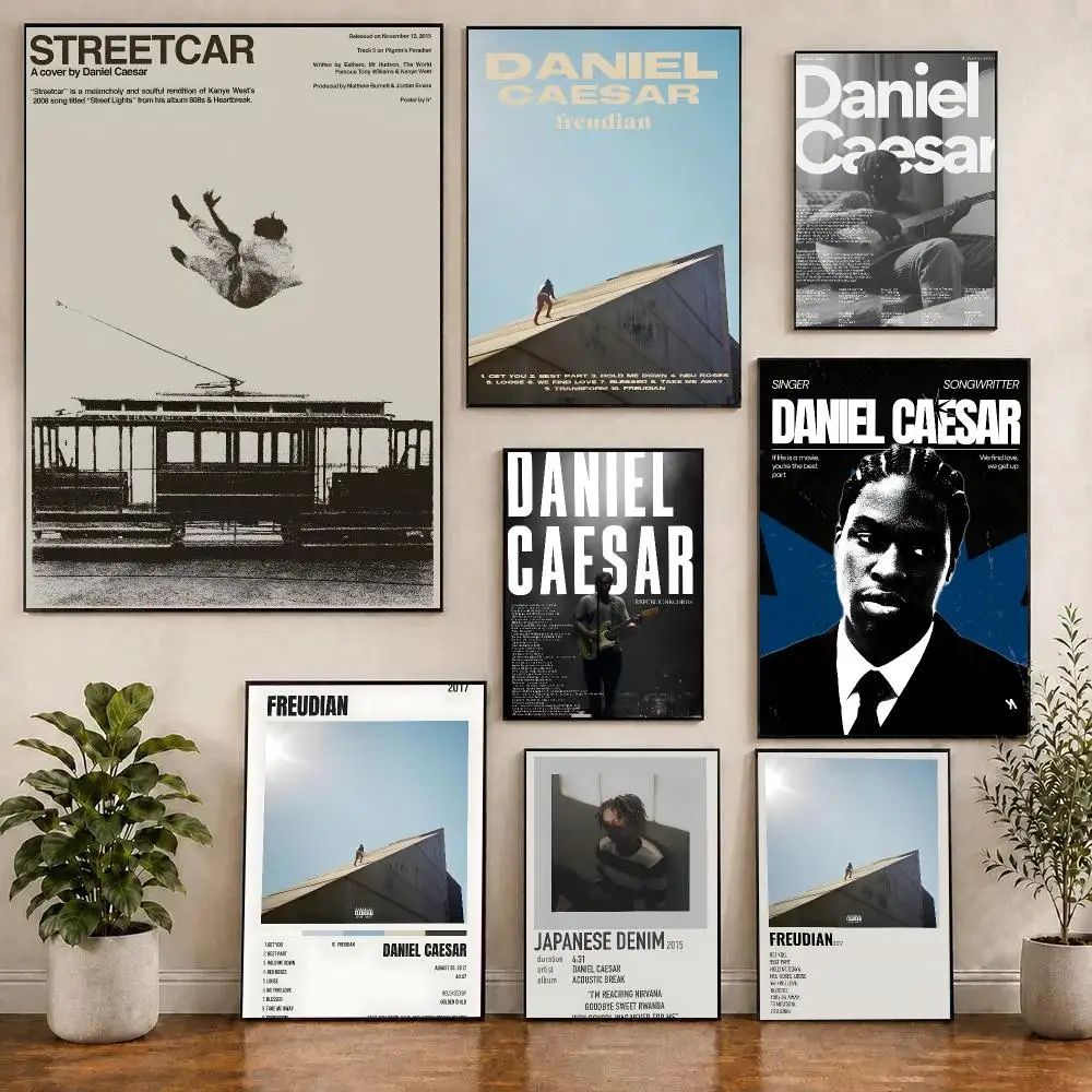 Singer D-Daniel C-Caesar Poster Self-adhesive Living Room Bedroom Party Bar Decor Moisture-proof Fade-resistant HD