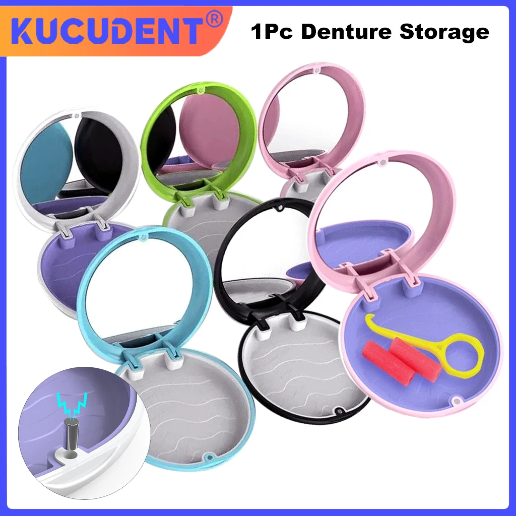 KUCUDENT Orthodontic Case Denture Storage Box Invisible Aligner Retainer Braces False Teeth Container Protective Case Organizer