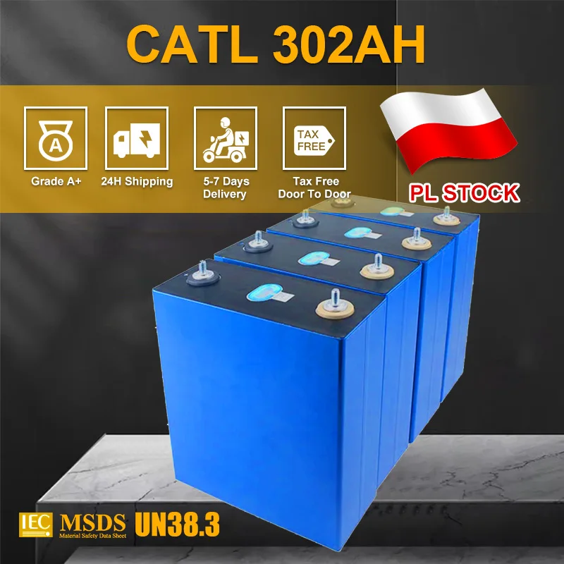 Poland Stock CATL302 Lifepo4 Grade A 12V 24V 48V 96V Lifepo4 Battery Pack Rechargeable Batteries Home Solar Tax Free