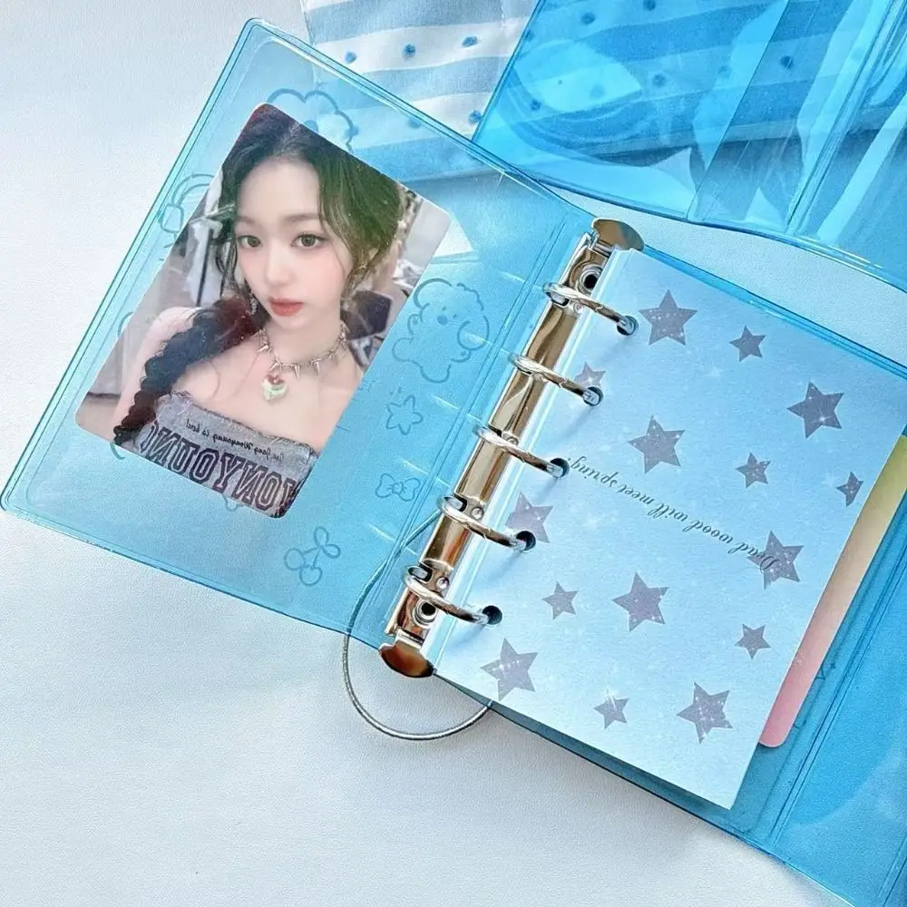 Waterproof PVC Photocard Holder M5 Three Folding Photo Album Cute Puppy Idol Card Collection Book Kpop Idol Card