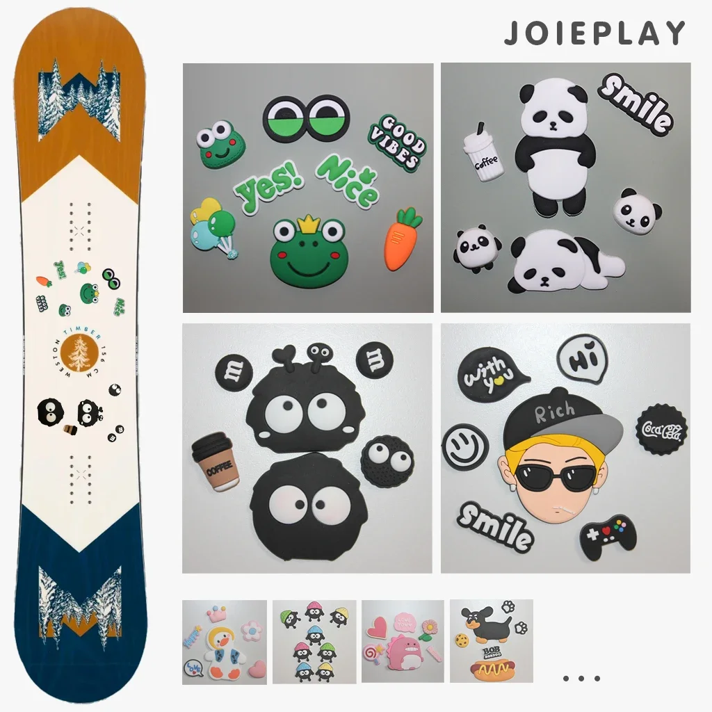 DIY Set Snowboard Stomp Pad Anti-skid Sticker Low Temperature Resistant Cute Snowboard Sticker