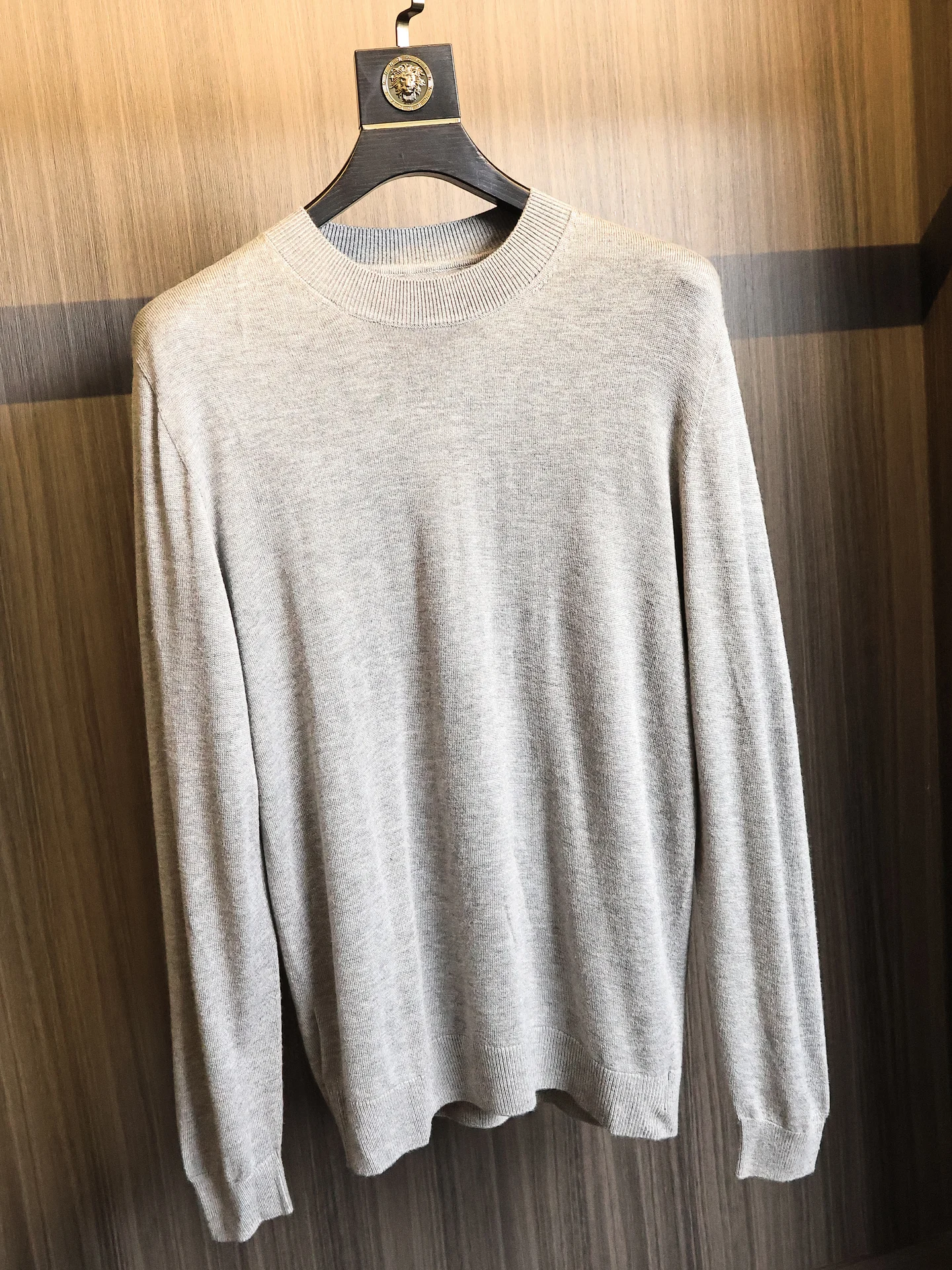 High-End Wool Blend Knitted Sweater round Neck Men's Fashion Casual Style Comfortable Soft Fabric Long Sleeve Autumn Wear