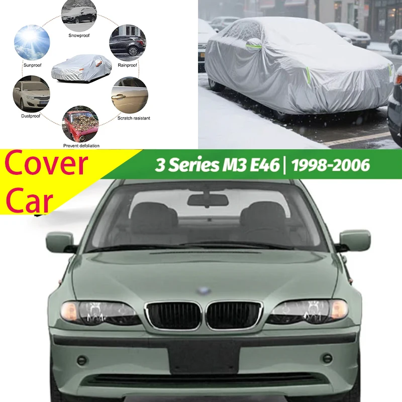 

Для BMW 3 серии M3 E46 1998-2006 2004, полные автомобильные чехлы, уличные солнцезащитные, защита от УФ-лучей, снега, пыли, ткань Оксфорд, аксессуары