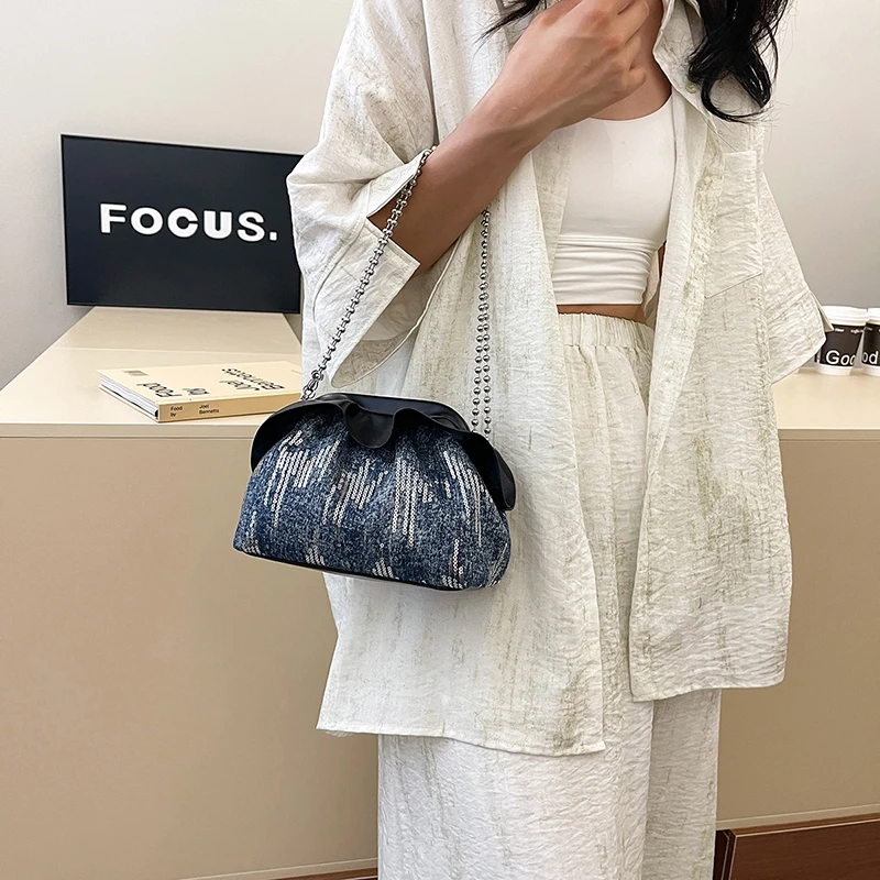 حقيبة كتف نسائية أنيقة من الجلد الفاخر الكلاسيكي بتصميم كلاسيكي حقيبة يد كروس للارتداء الحضري العصري #5