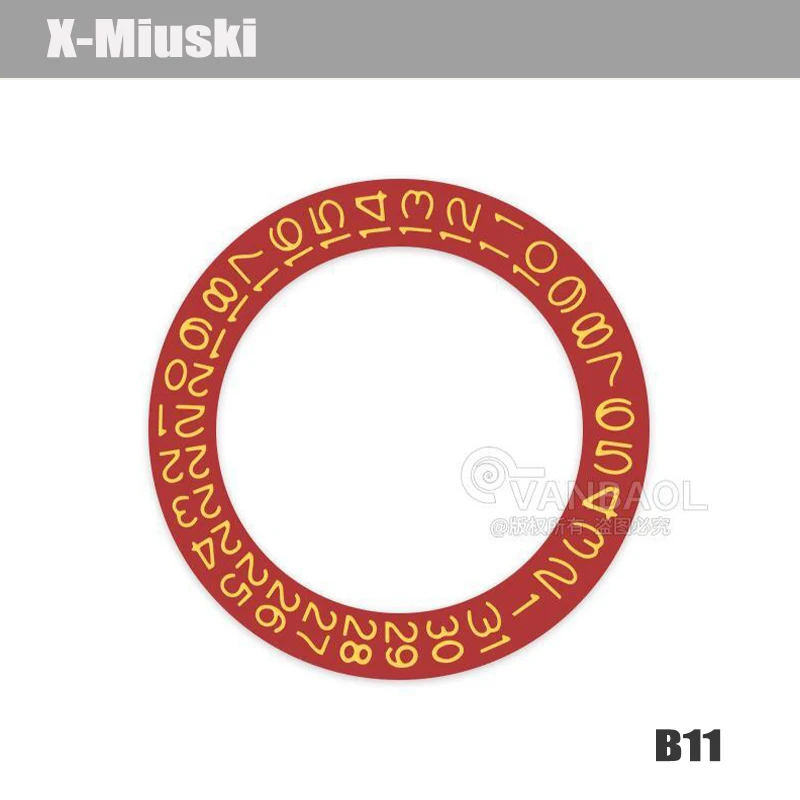 NH35 NH36 Red Day Date Dial Fit NH35 NH36 4R Japan Automatic Mechanical Movement NH35 Date Dial Wheel Paste Patch Dial