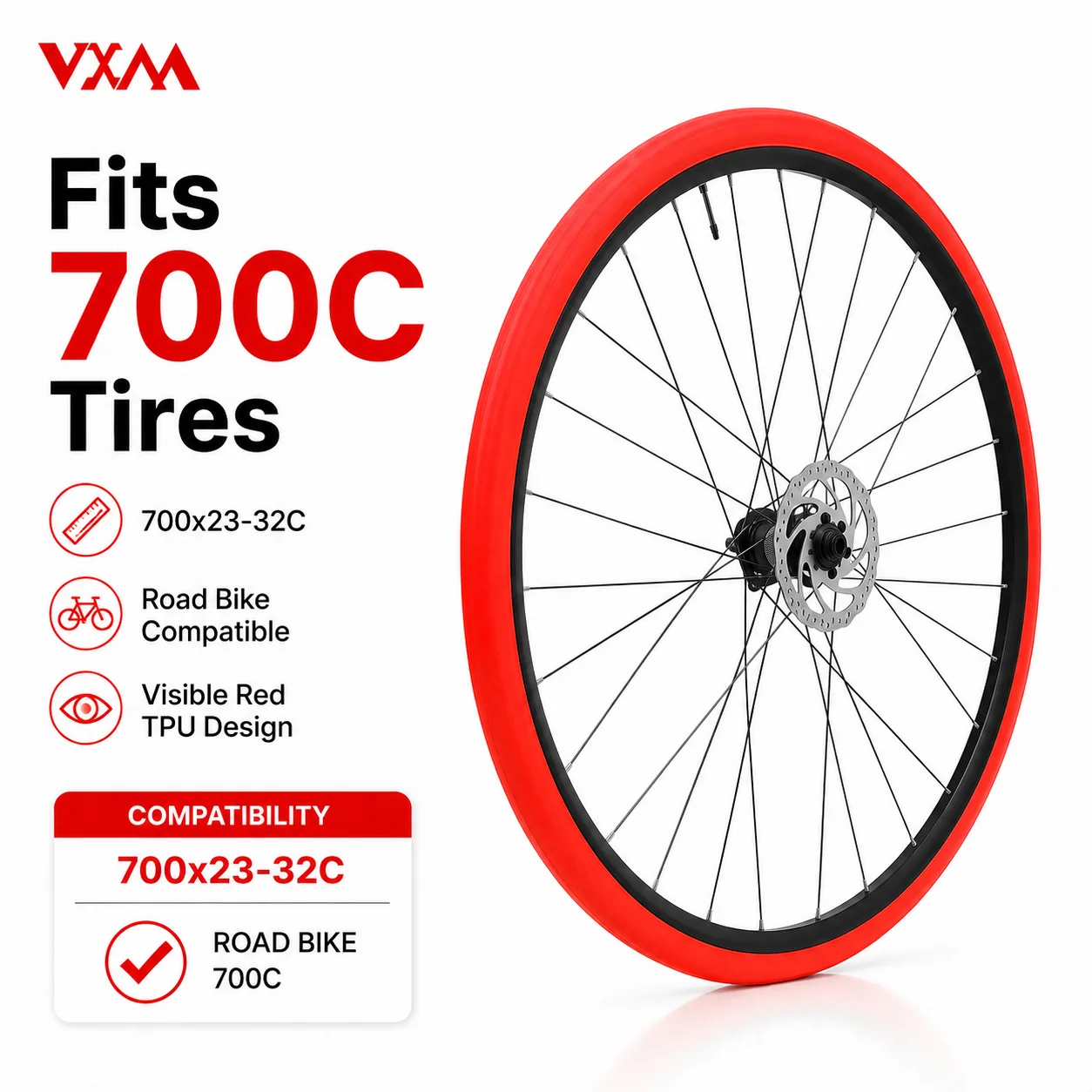 10 Stück extra dicker, ultraleichter TPU-Schlauch für Rennräder, 700C Presta-Ventil, Rennrad-Schlauch – Detail 11