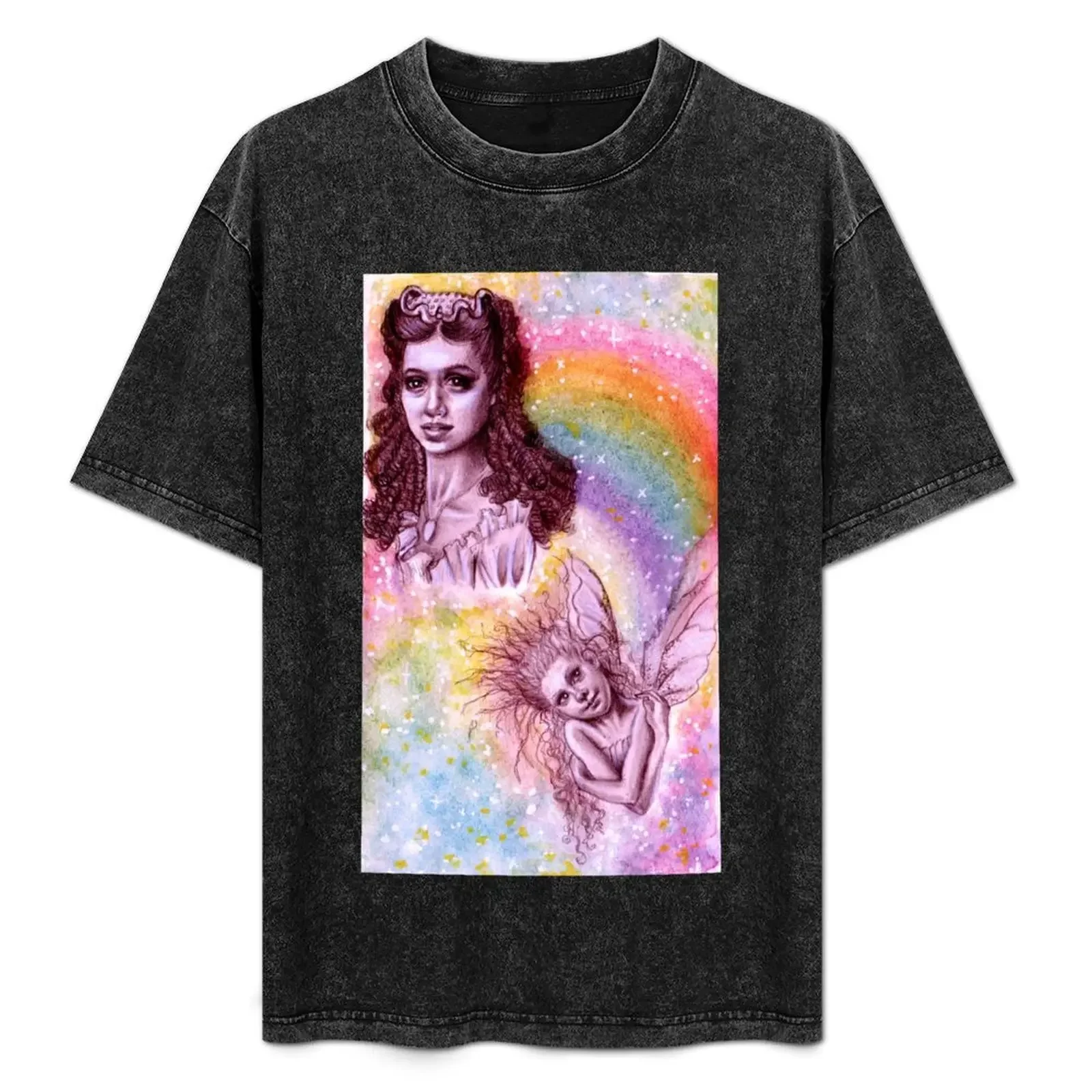 

Legend (1985) Lili and Oona portrait studies watercolor T-Shirt oversizeds vintage anime shirt mens shirts graphic tee