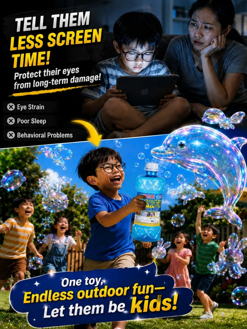 Bubble Water Kids Nano Shape Memory Technology 3D Children Bubble Solution/Party Outdoor Play/Fun Activities/Child Friendly/Long
