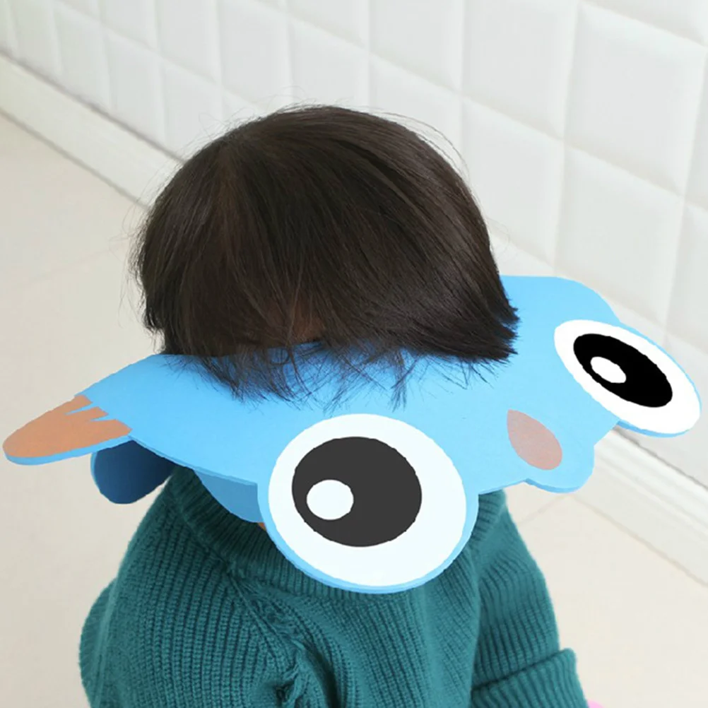 2 قطعة قبعات استحمام الطفل قابل للتعديل لينة مرنة شامبو قناع درع حماية الأذن العين حمام غسل حلاقة قبعة السفر الأزرق الوردي الأحمر