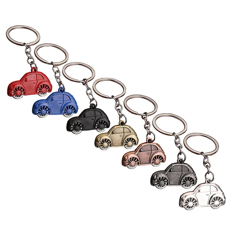 Personalized Creative Car Model Metal Car Keychain Man Women Bag Pendant Car Key Ring Birthday Gift Accessories