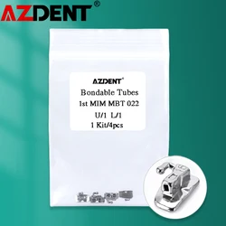 1 paczka = 4 sztuk AZDENT Dental 1st aparaty ortodontyczne tubka dentystyczna Molar Bondable Monoblock non-cabrio Single Roth/MBT 0.022