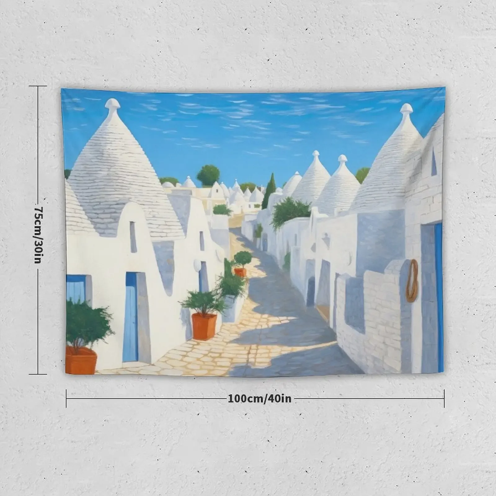 Alberobello Trulli - Wandering Puglia Italy Tapestry Hanging Wall Decoration Pictures Room Wall Wall Hanging Tapestry