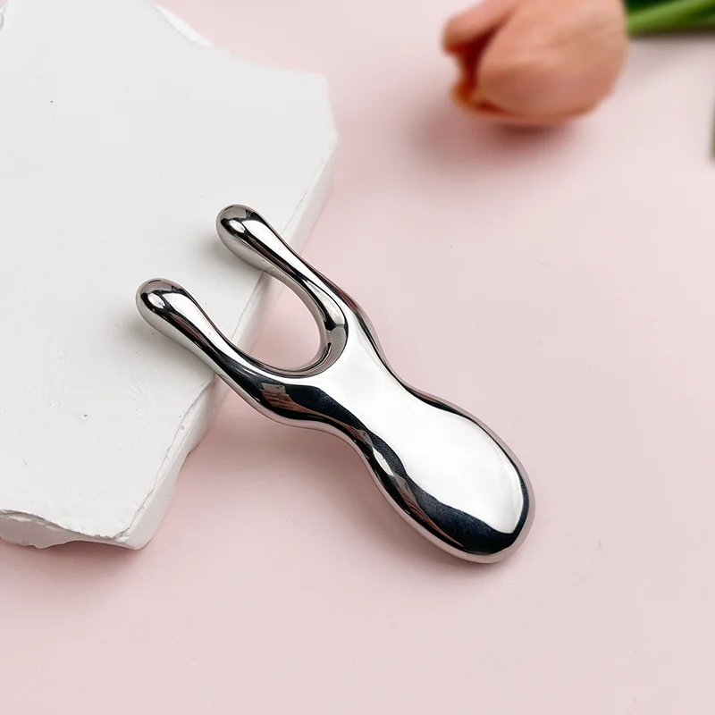 مكشطة الأنف المصنوعة من الفولاذ المقاوم للصدأ، أداة تدليك استرخاء الوجه والأنف، جهاز تدليك العين، رفع وشد نقاط الوخز #5