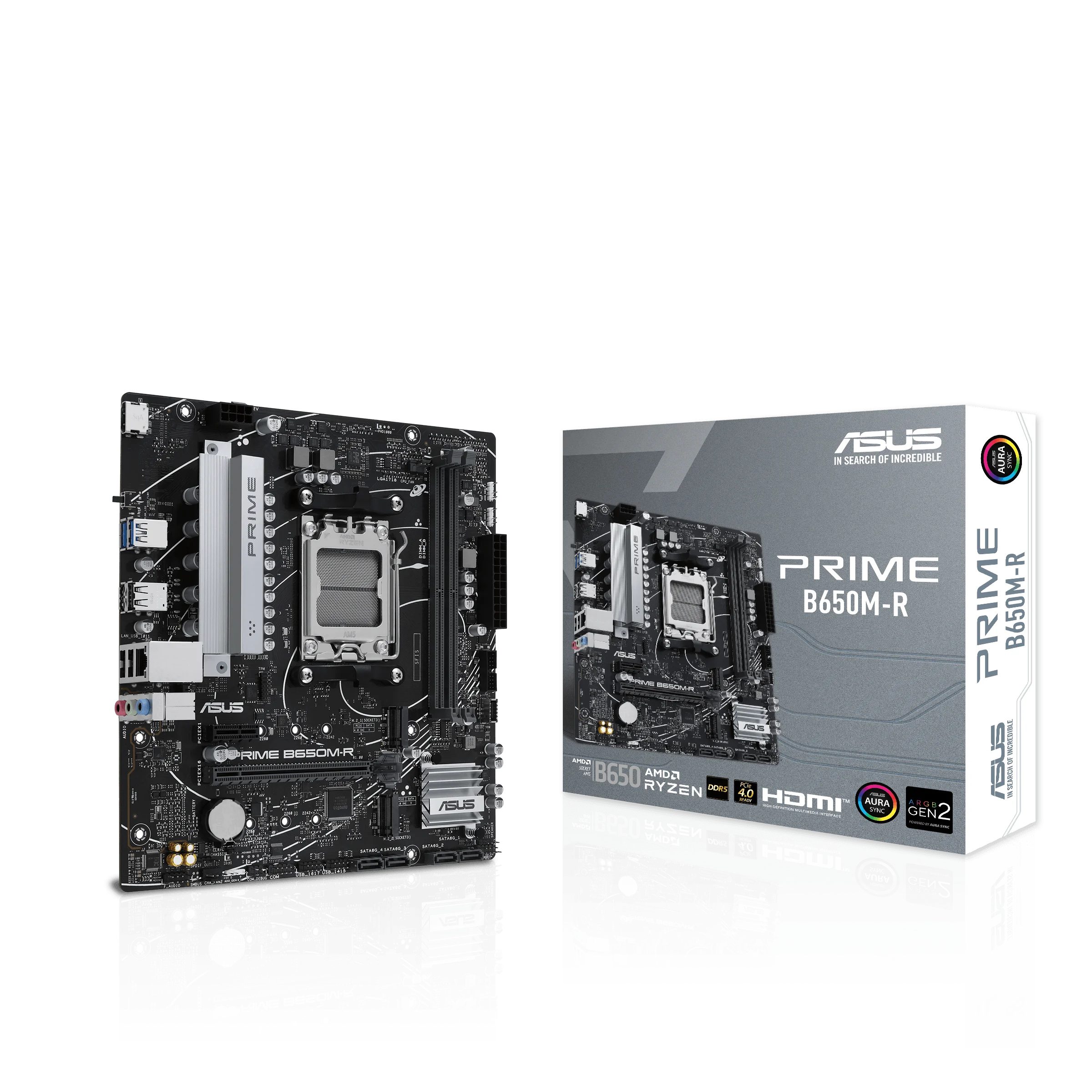 Placa base ASUS PRIME B650M-R Micro-ATX DDR5 compatible con PCIe 4,0 Realtek 2,5 Gb para AMD 7700 7700x 7600x CPU ram kit