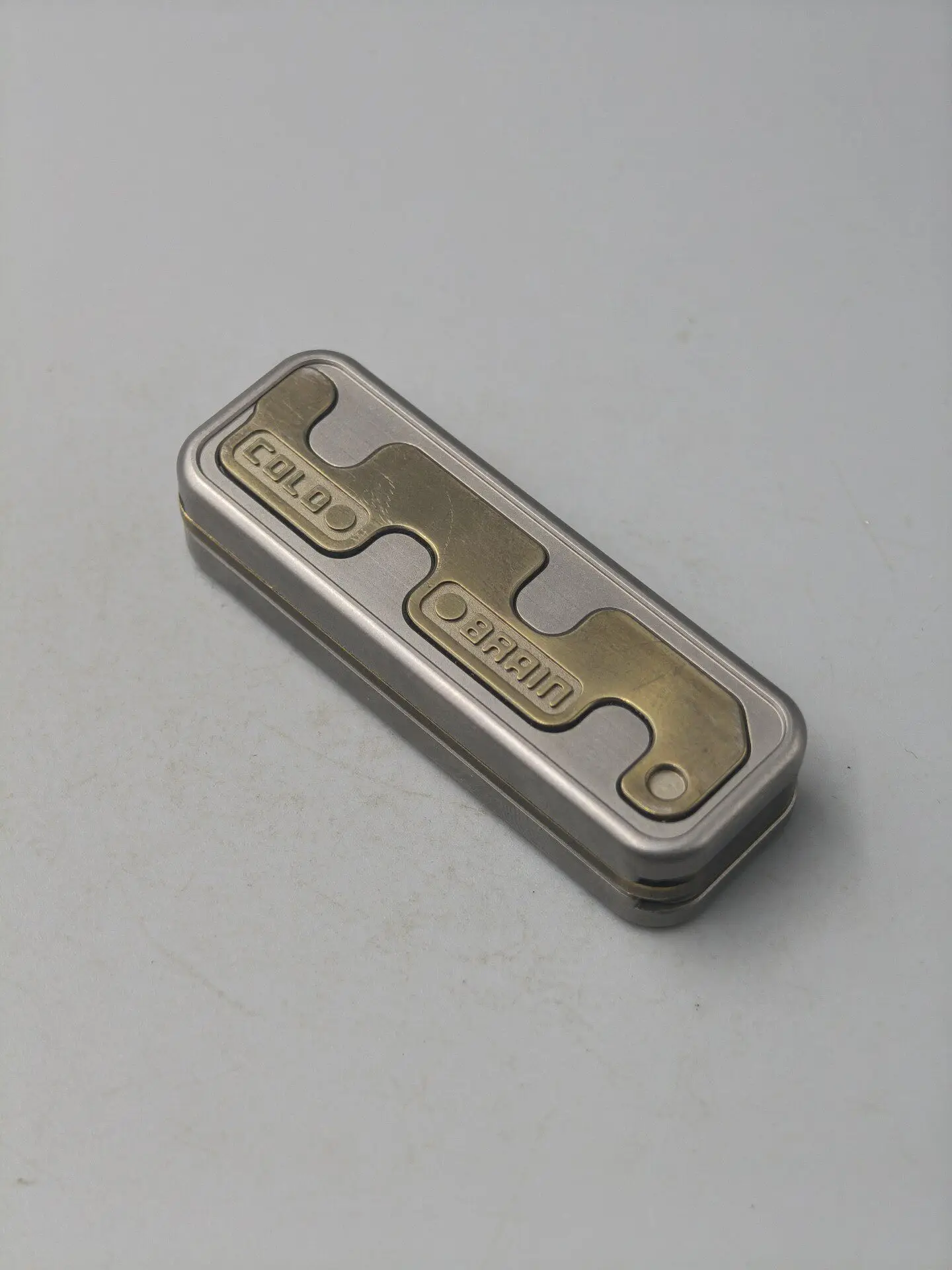 Used EDC Titanium Snake, Mechanical Push Card, Headache Edc Metal Decompression Toy Tide Play Black Technology
