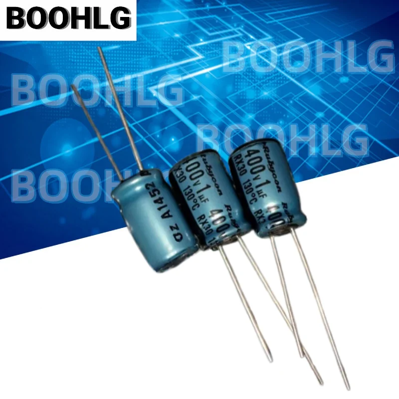 10PCS 1UF 400V Electrolytic Capacitor 400V 1UF 8X11.5 RX30 High Temperature Resistant
