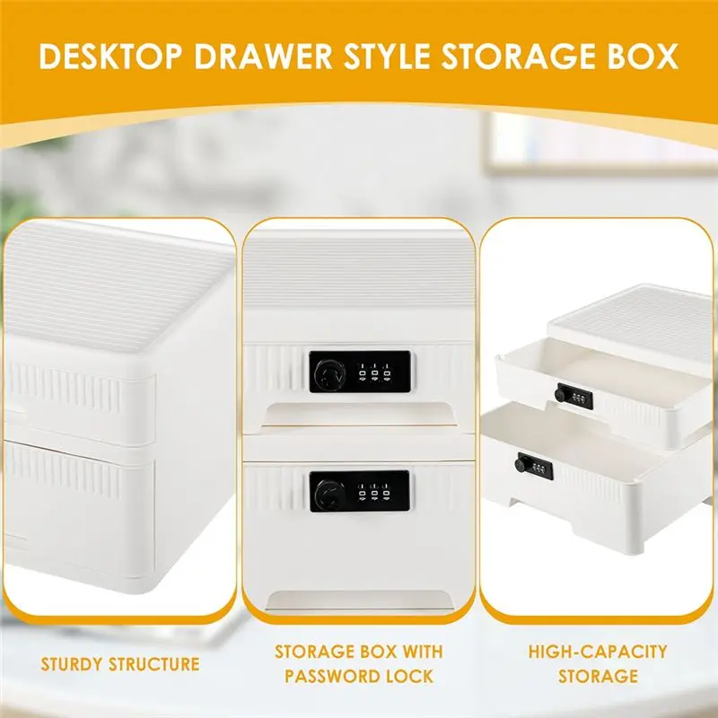 [NEW A09R!】 Locking Cabinet Digital Password Lock Safe Box Drawer Type For Medicines Passport Files Jewelry Privacy Security Sto