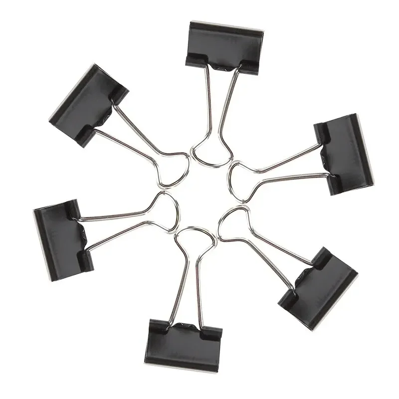 Comix Black Long Tail Binder Clips Metal Tail Clip Assorted Sizes Ticket Folder Holder Business Office School Family Supplies