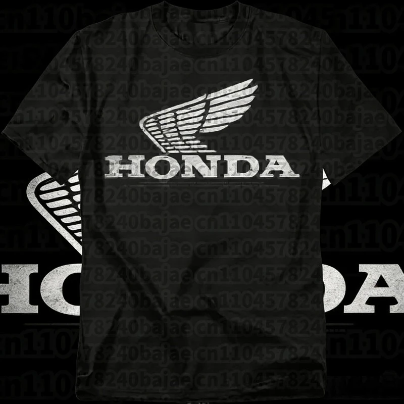 

2025-26 Summer Honda Fashion Moto Honda Graphic Work Clothes 100% Cotton Printed T-shirt Loose Casual Comfortable and Breathable