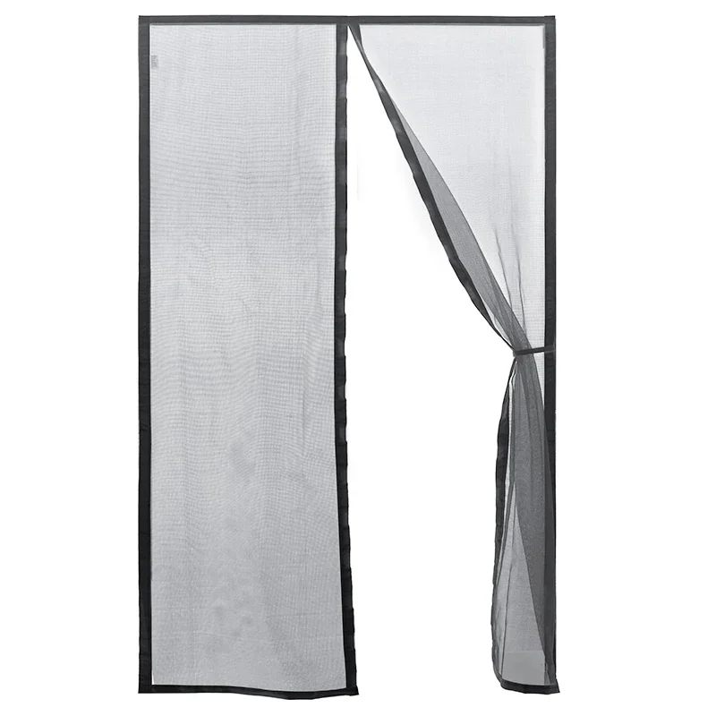 Mosquitera magnética para puerta, cortina de cierre automático malla antiinsectos  verano, tamaño personalizado, color negr