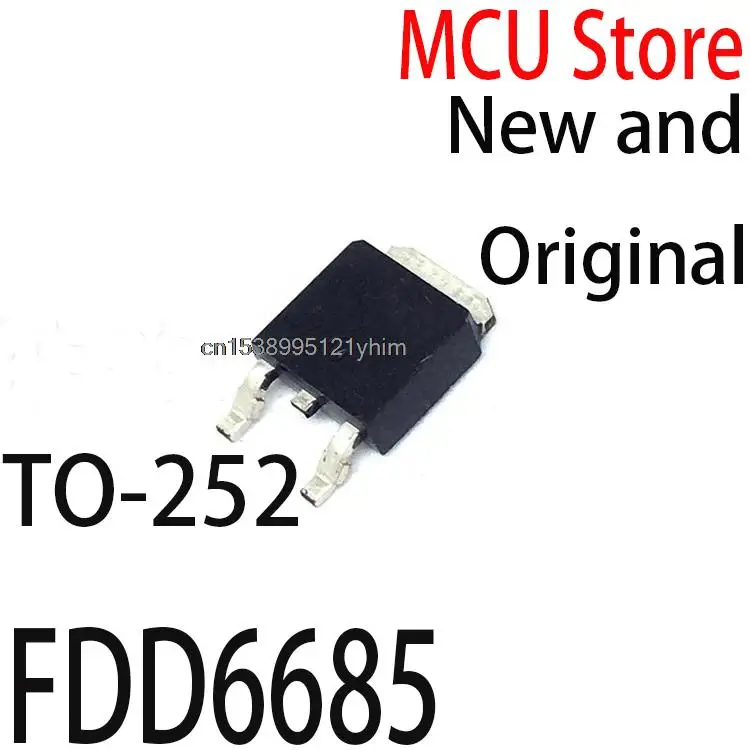 10PCS New and Oiginal  TO252 6685 TO-252 FDD6685-NL P-channel MOS transistor FDD6685