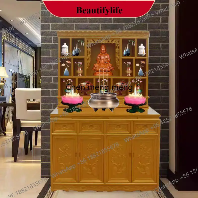 z183 Buddha Table Offering Platform Buddha Statue God  Table Offering Platform Household Offering Ancestors