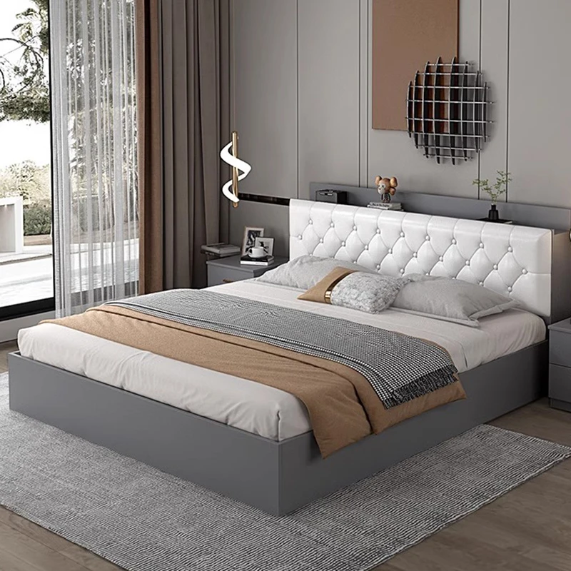 Girls Unique Double Bed Modern Luxury Lounge Bedroom Double Bed Queen Size Storage Letto Matrimoniale Set Furniture Complete