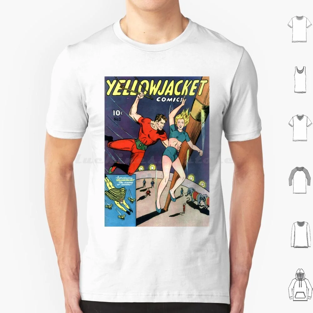 Yellowjacket Vintage Comic Book Art T Shirt Cotton Men Women DIY Print Retro Retro Art Vintage Pop Art 1950s Comic Comic Art