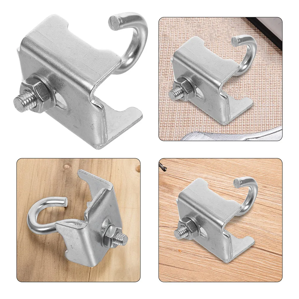 6Pcs Heavy Duty Storage Rack Accessories Metal Clamps Strong Load Capacity Shelf Support Pipe Bracket Clamp for Warehouse