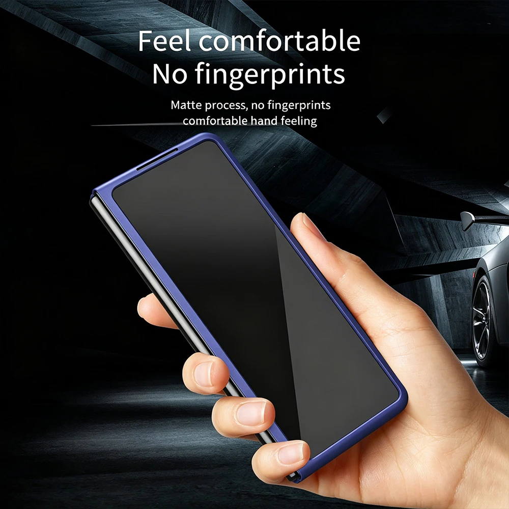 Skin Feel Case for Samsung Galaxy Z Fold 3 4 5 6 7 8 Fold 5 Fold 6 Protection Shockproof Set Fashion Candy Cover