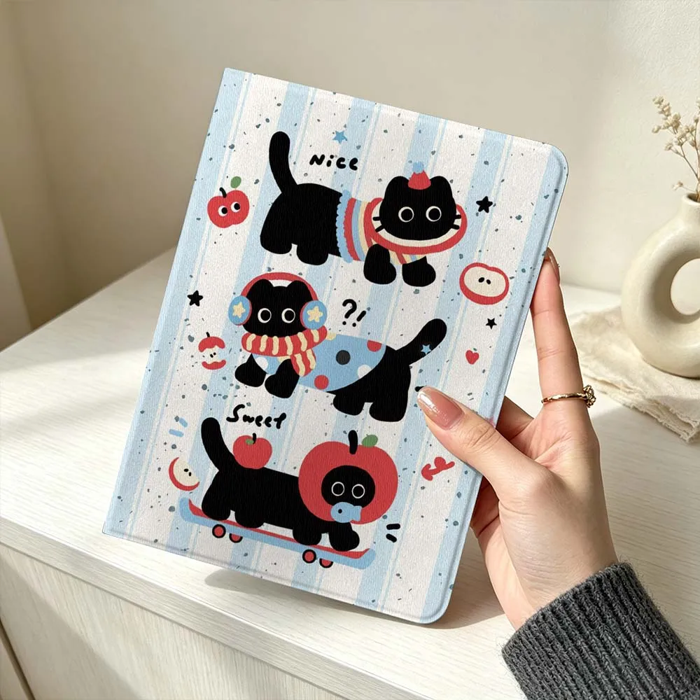 Cartoon Puppy Pattern For Huawei MatePad MediaPad MagicPad Honor Pad 10 9 8 X10 X9 X9a S Pro Soft Pen Tray Tablet Case
