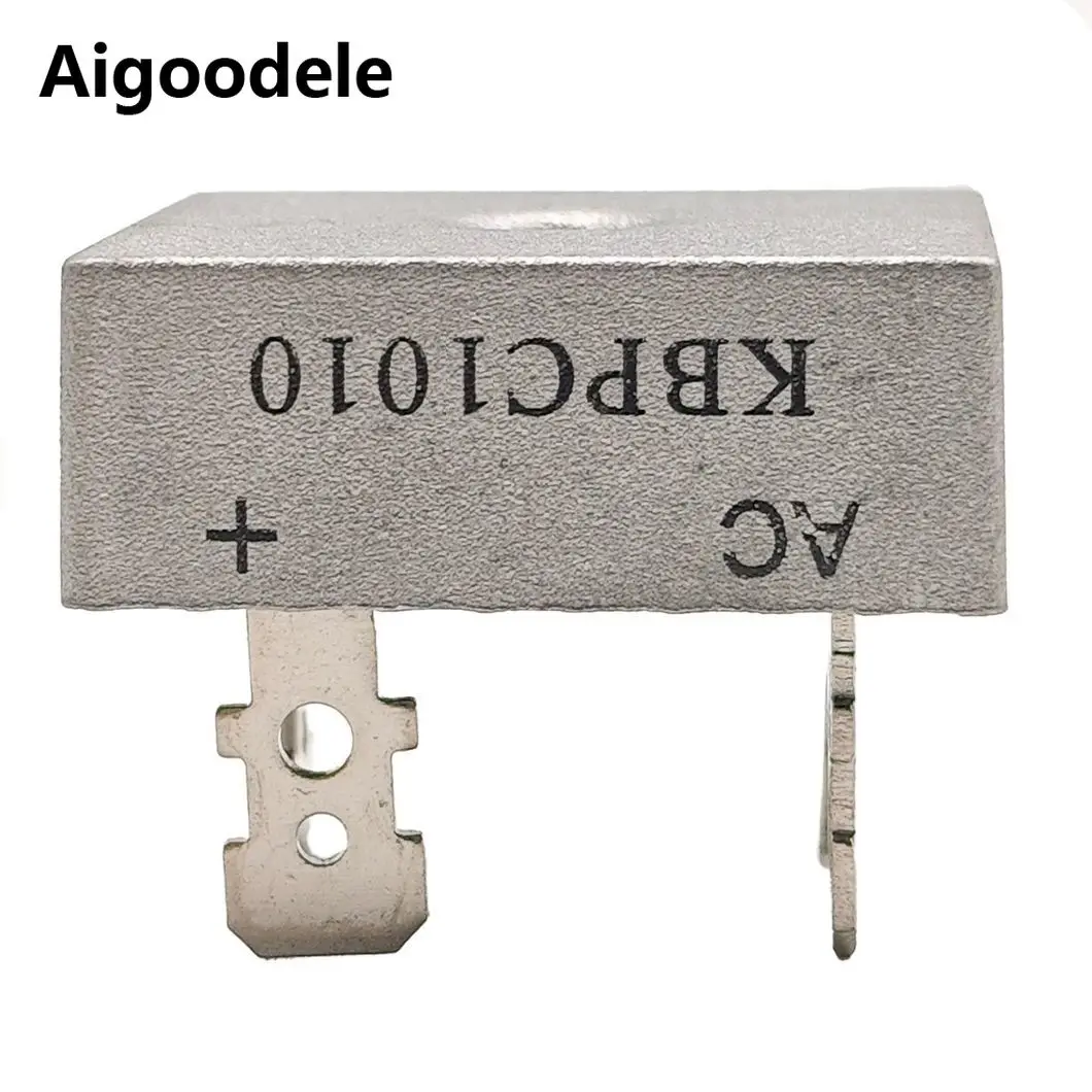 Single-phase flat bridge four-pin KBPC1010 rectifier bridge 10A 1000V square bridge single-phase  stack rectifier