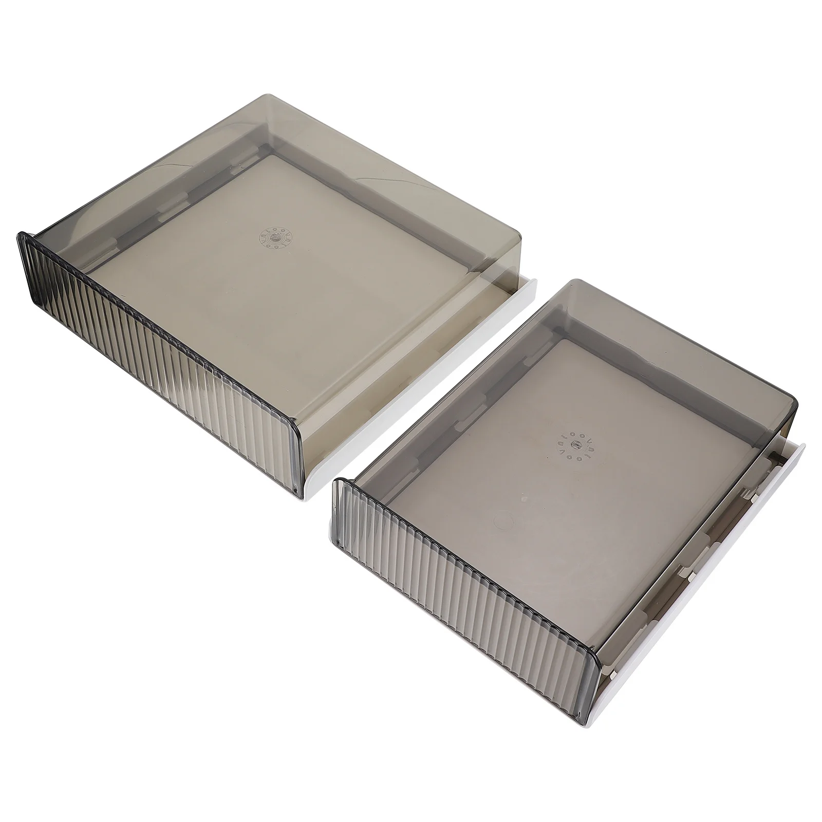 

2 Pcs Hidden Type Drawers Debris Organizers Invisible Storage Boxes Desk Sundries Pen