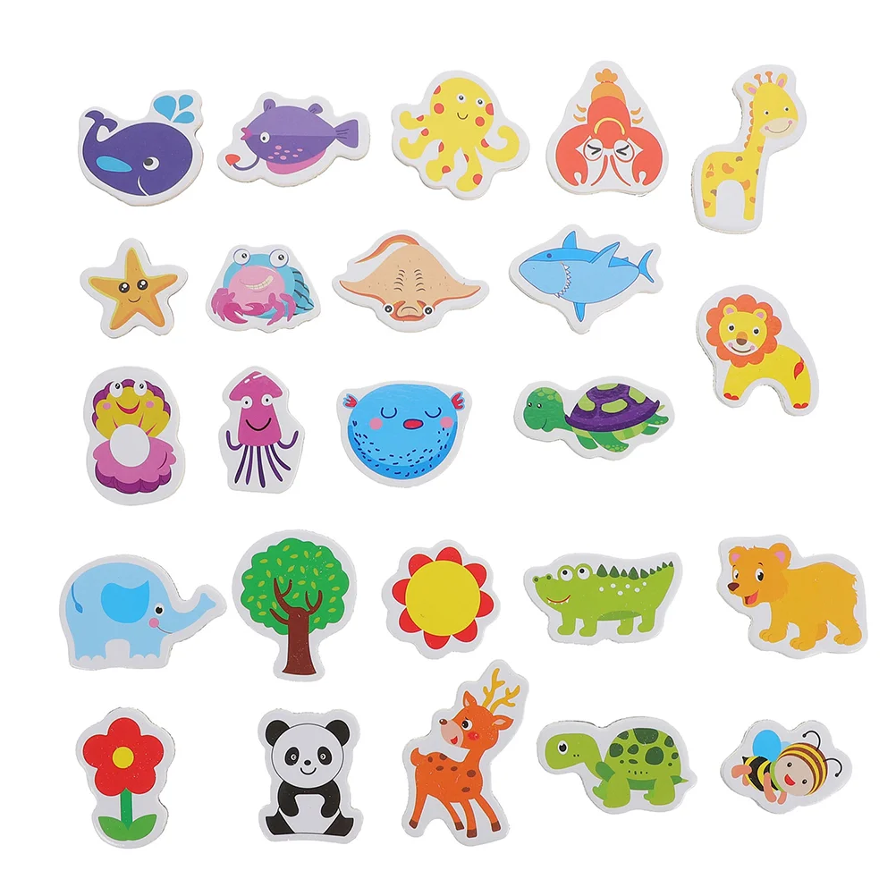 48 Pcs Animal Fridge Magnet Cartoon Magnetic Educational Toys Refrigerator Magnets Ornament Sticker Baby Learning For kids