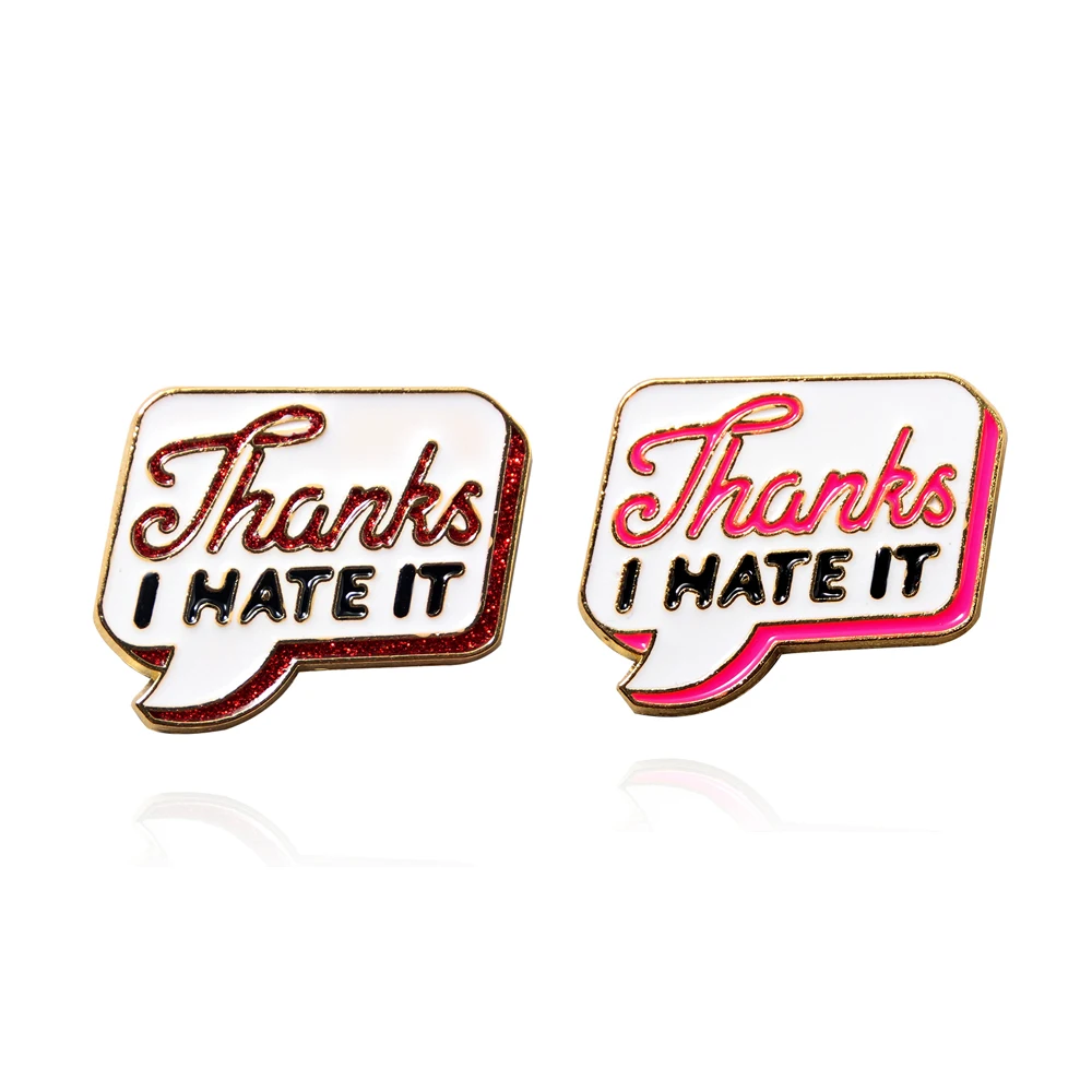 Thanks I Hate It Enamel Pin Creative Mood Expressing Decoration  Badge Brooch for Introverts Lapel Pin Jewelry Accessories Gift