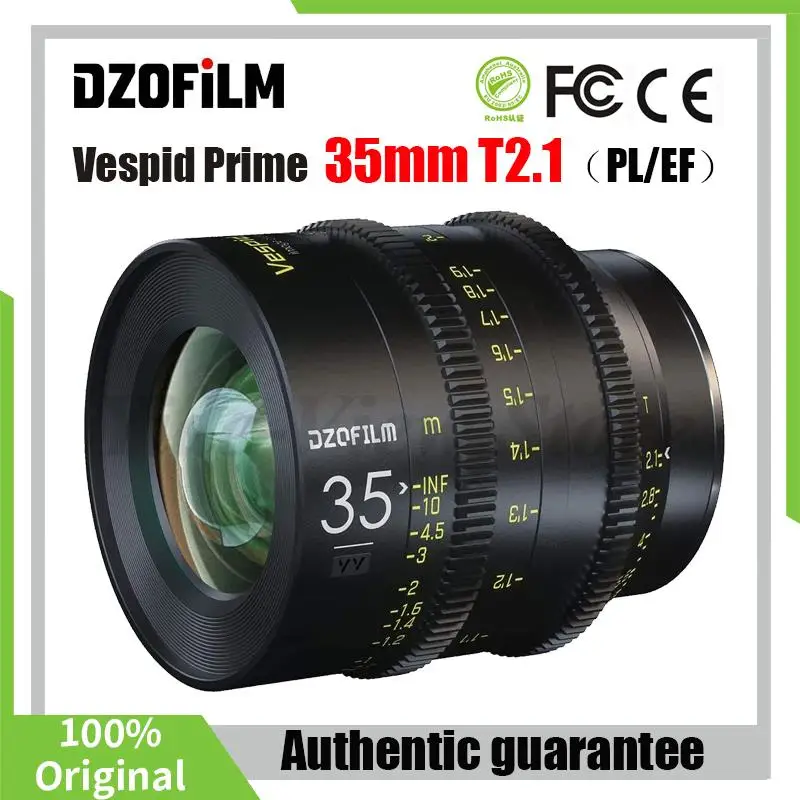 

DZOFilm VESPID PRIME 35mm T2.1 Cine Lens FOR PL or EF Mount for Photographer Cinema Camera Lens for Film Shooting