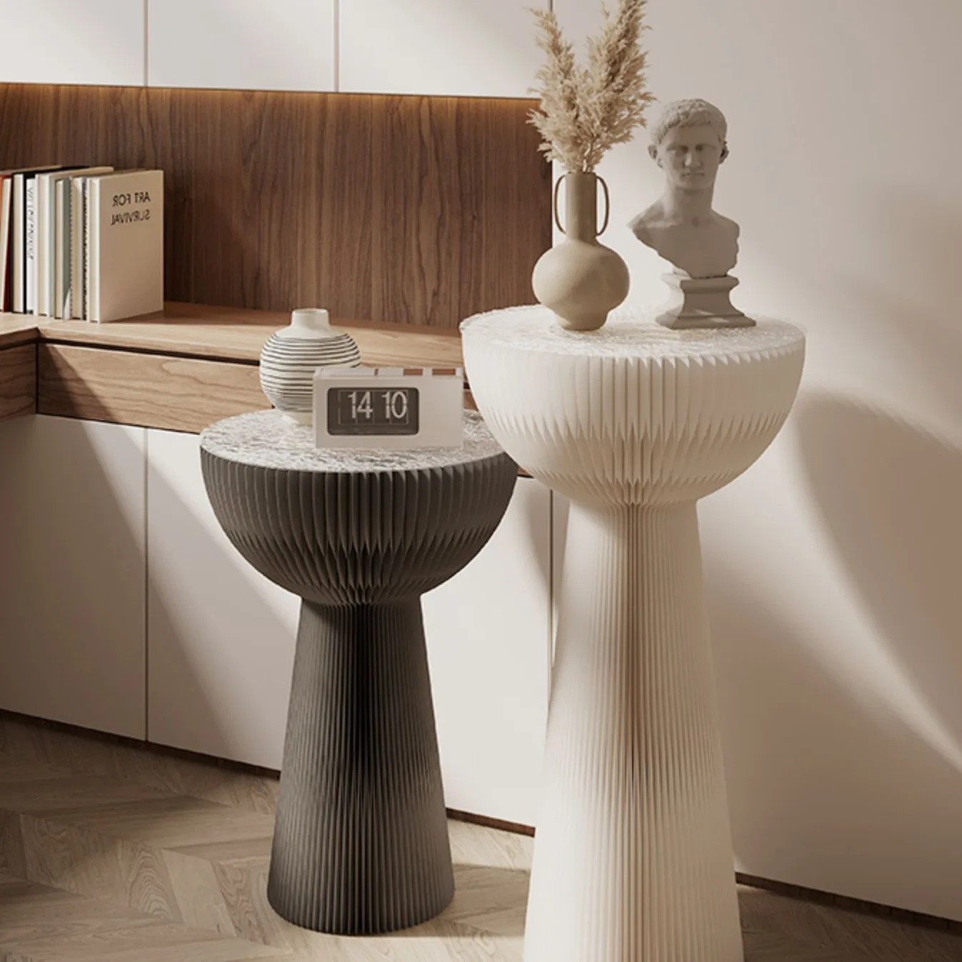 Paper edge few small coffee table round table corner few simple sofa side cabinet light luxury living room bedroom bedside moder