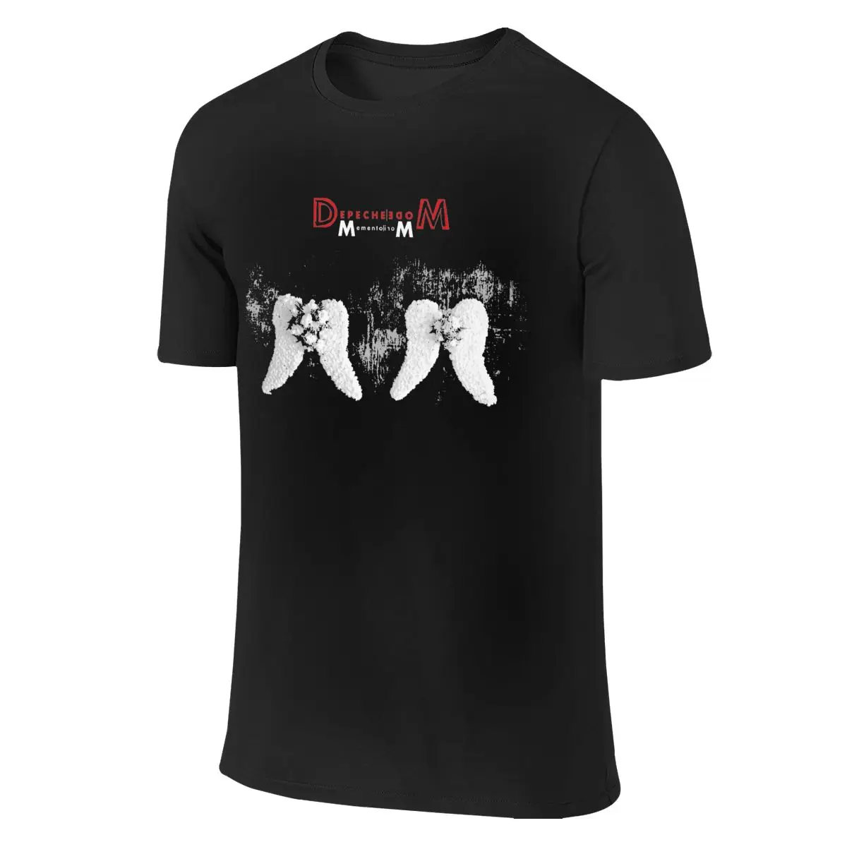 Funny Memento Mori Depeches Mode Band T-Shirt for Men O Neck Pure Cotton T Shirt Short Sleeve Two Sides Tee Shirt Gift Idea Tops