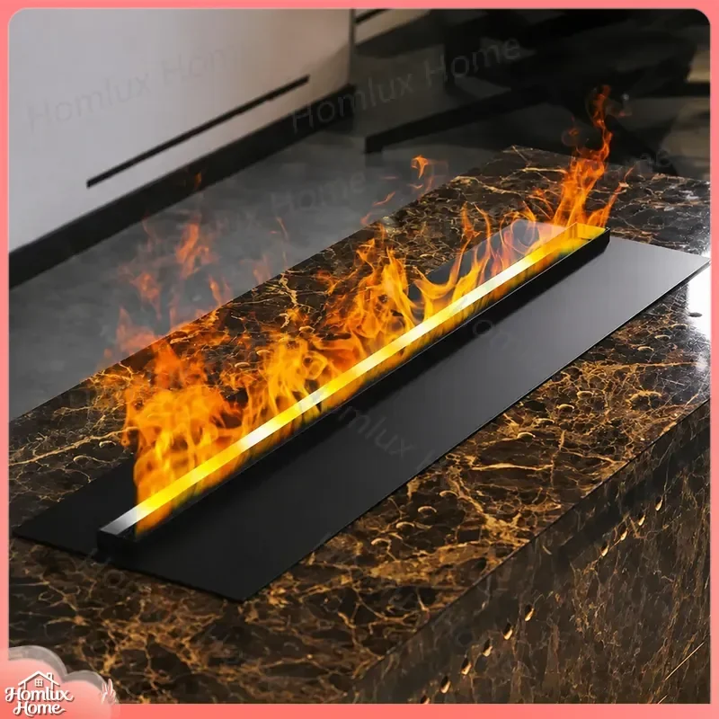 3-Sided Wall Mounted Fireplace Heater with Remote Control for Home Hotel Living Room 3D Water Vapor Fire Effect