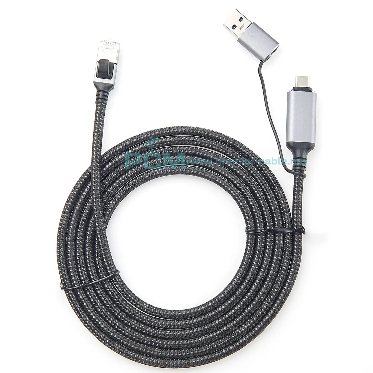 2 in 1 USB C to Ethernet CAT6 Cable USB 3.0 to RJ451000Mbps usb networking cable USB 3.1 to RJ45 Gigabit LAN Network Cable