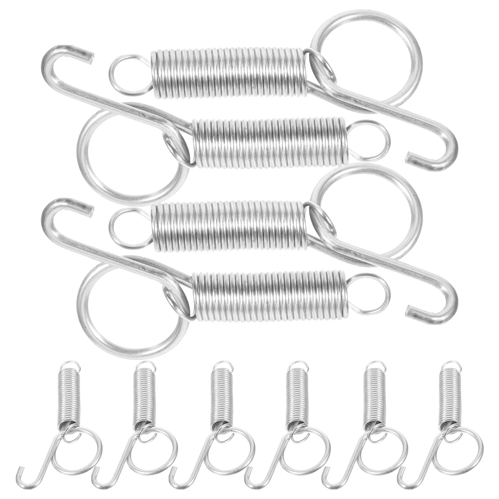 

10 PCS Pet Rabbit Cage Door Spring Hook Hanging Fixed Bird Feeder Accessory Silver