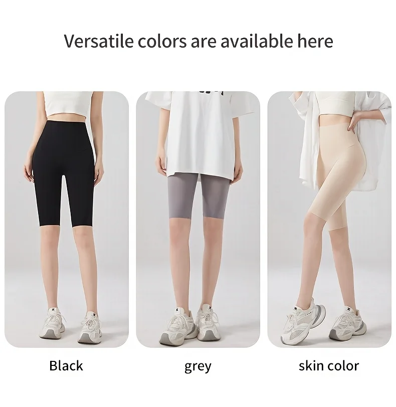 Ultradünne Sommer-Sicherheitsshorts für Damen, Übergröße, hohe Taille, elastisch, unter dem Rock, Eisseide, nahtlose Boxershorts, Unterwäsche – Detail 7