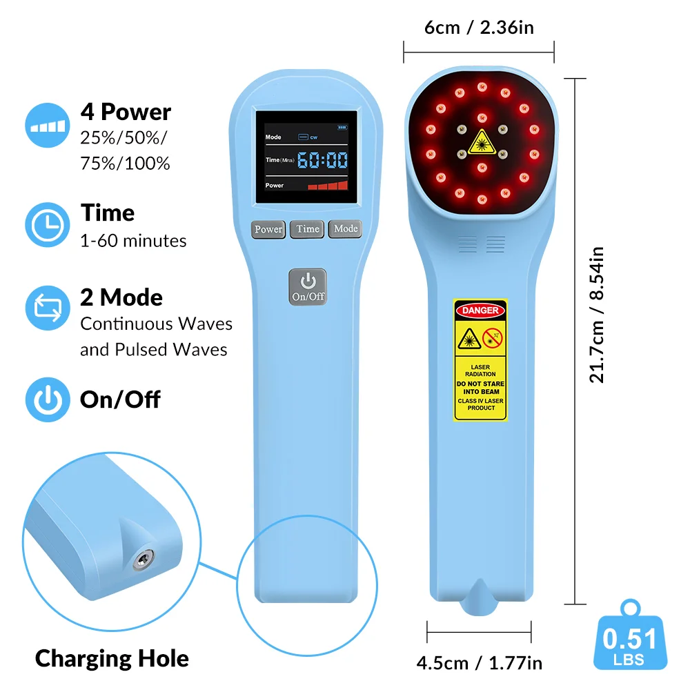 LLLT Физиотерапевтическое устройство Красный свет Класс IV Лазерная терапия глубоких тканей для тела Боль в плечах Артрит Невралгия Исцеление ран