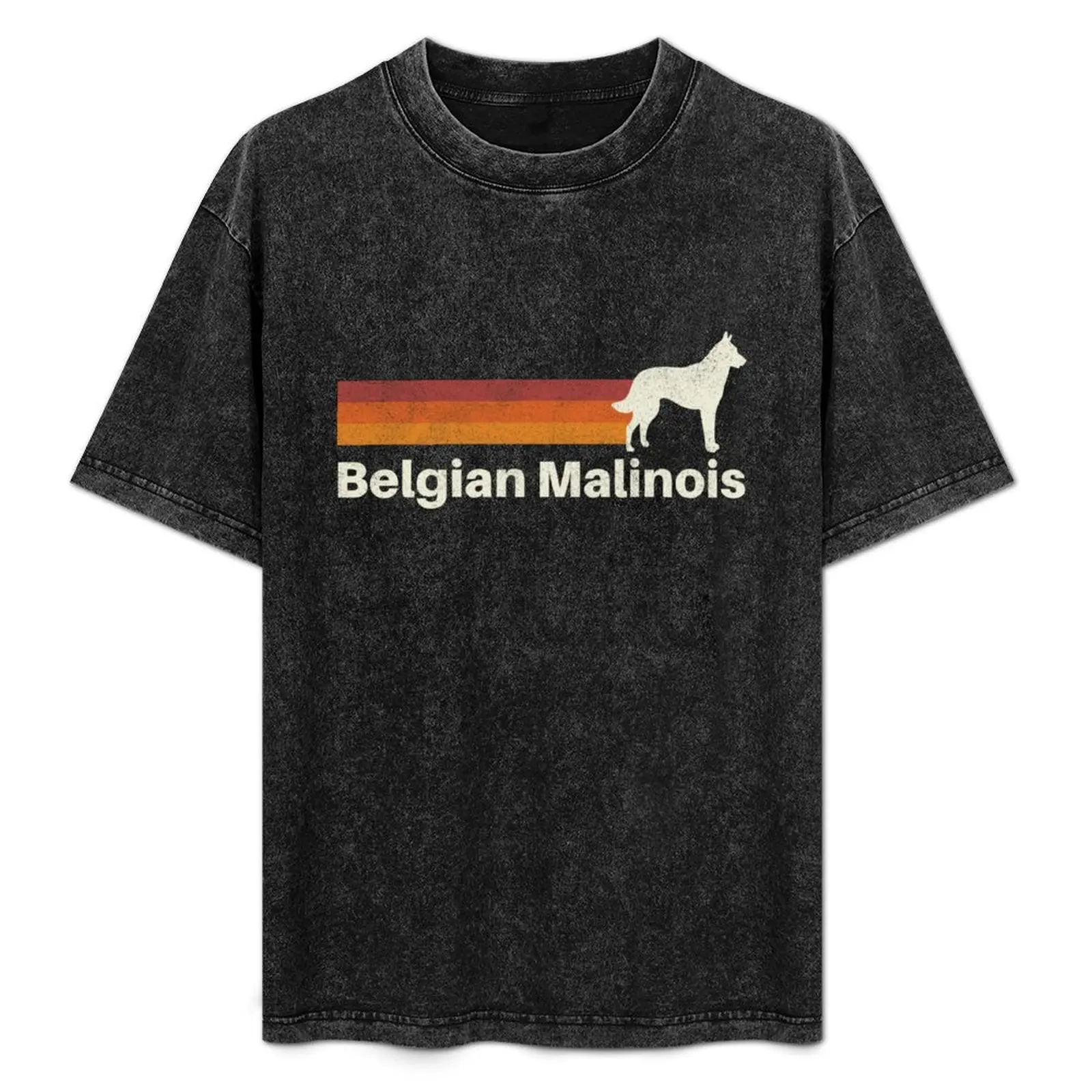 

Belgian Malinois Dog Vintage Retro Pet Lover T-Shirt Casual Street Style Short Sleeve Tee
