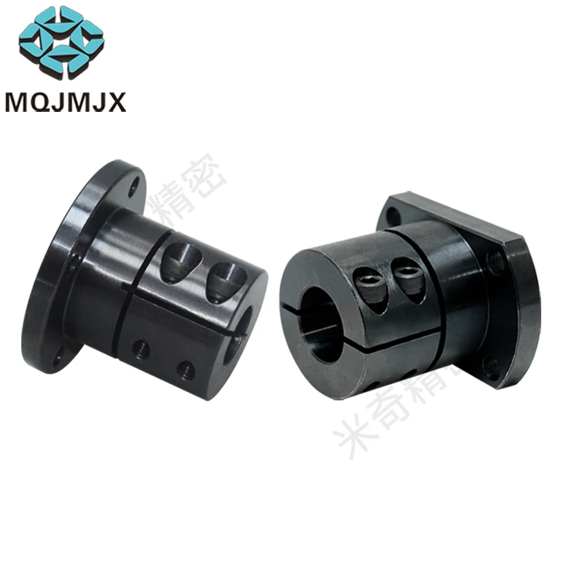 1pc Carbon Steel Extended Opening Guide Shaft Bracket Open Clamping Flange Shaft Seat Fixing Bracket Mechanical Accessories