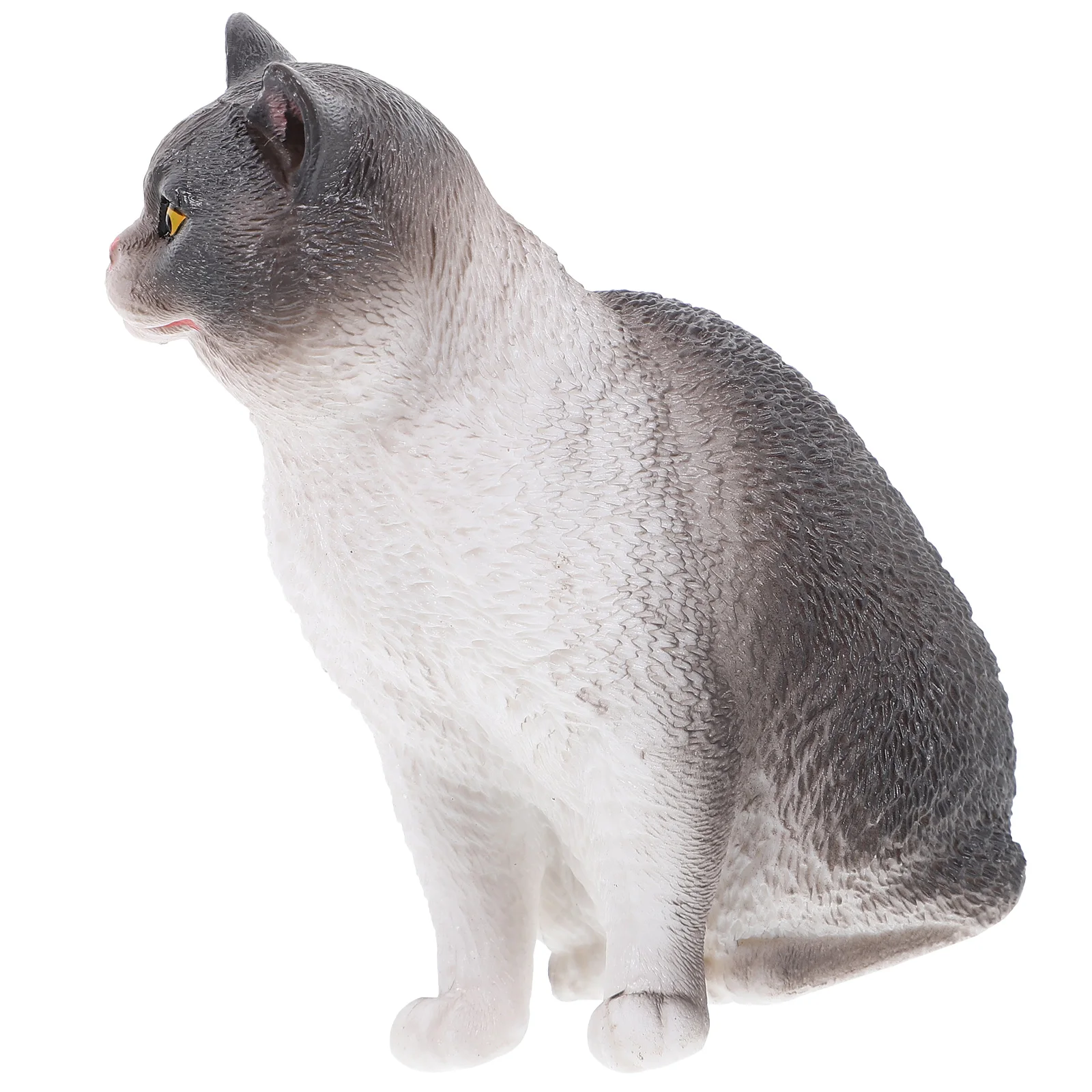 

Plastic Grey Lawn Decor Lawn Decor Outdoor Accessory Plastic Garden Cat Figurine Statue Home Cat Ornament Gift Idea