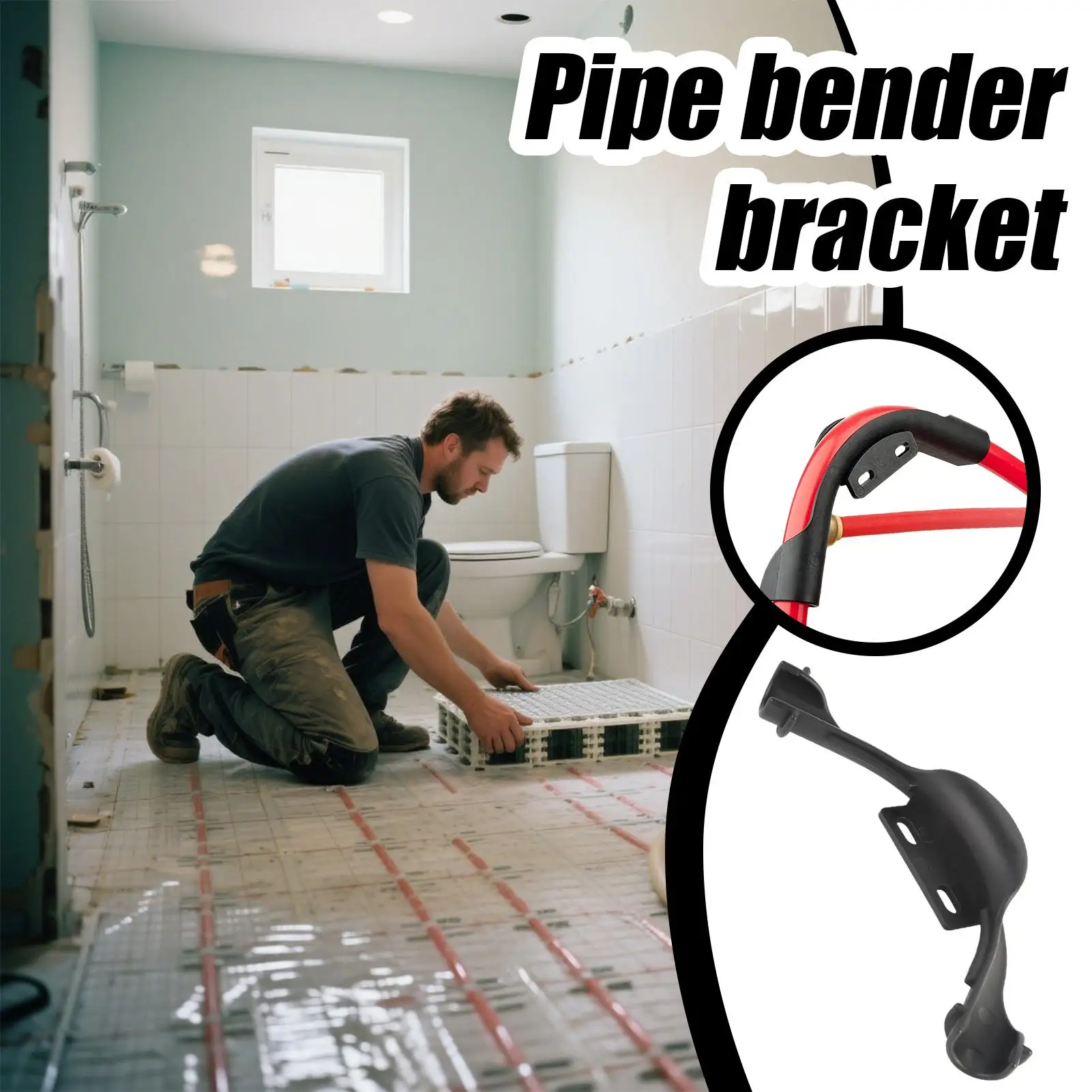 

Pipe Bender Bracket 3/4 Inch And 1/2 Inch Curved Card Slot Anti-slip Texture Pipe Right Angle Stabilizing Clamp