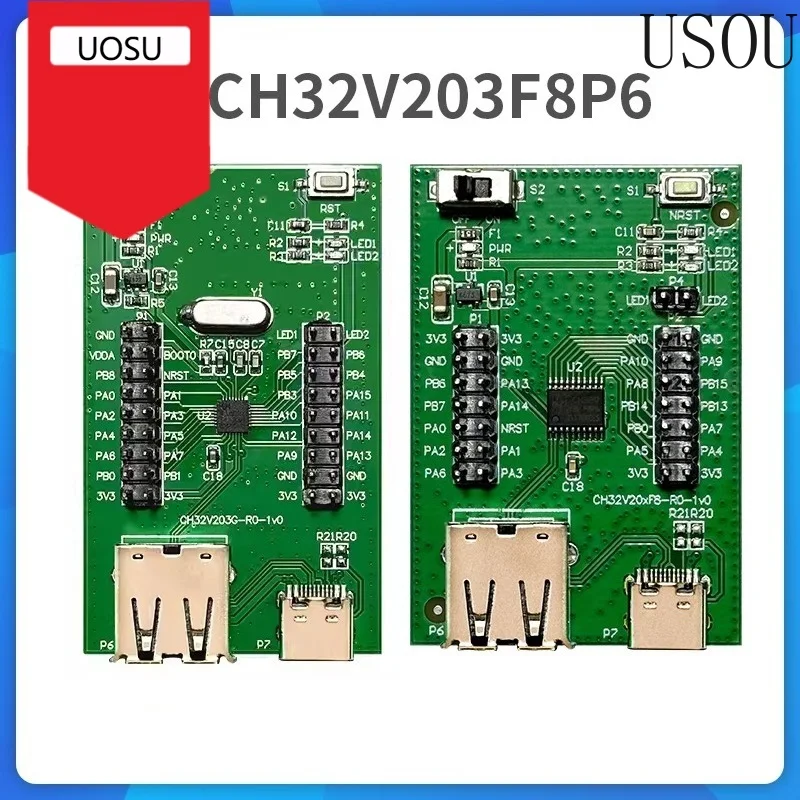 CH32V203F8P6 CH32V203G6U6 Development Board 32-bit Enhanced Low-Power RISC-V MCU Evaluation Core Board Learning Kit